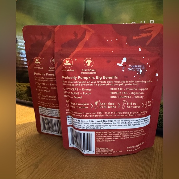 Mushroom Coffee : Pumpkin Creamer : Vanilla Creamer :Overnight Oatmeal:Glass Jar - Picture 6 of 11